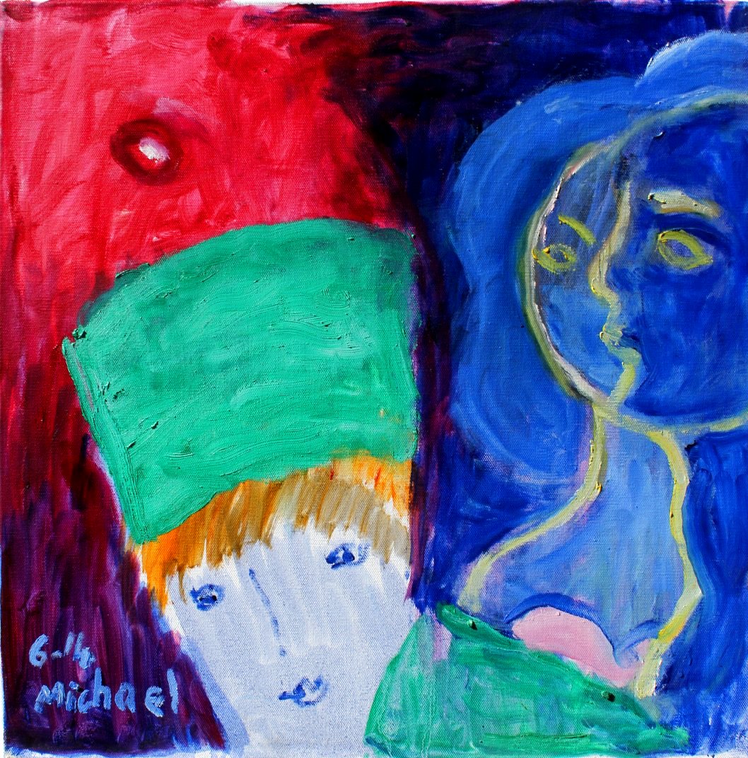 Michael Sarjeant - Portrait with green fez